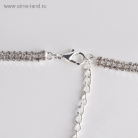 Набор 2 предмета: серьги, кулон &laquo;Элегантность&raquo; кисточки, цвет белый в серебре, 50 см