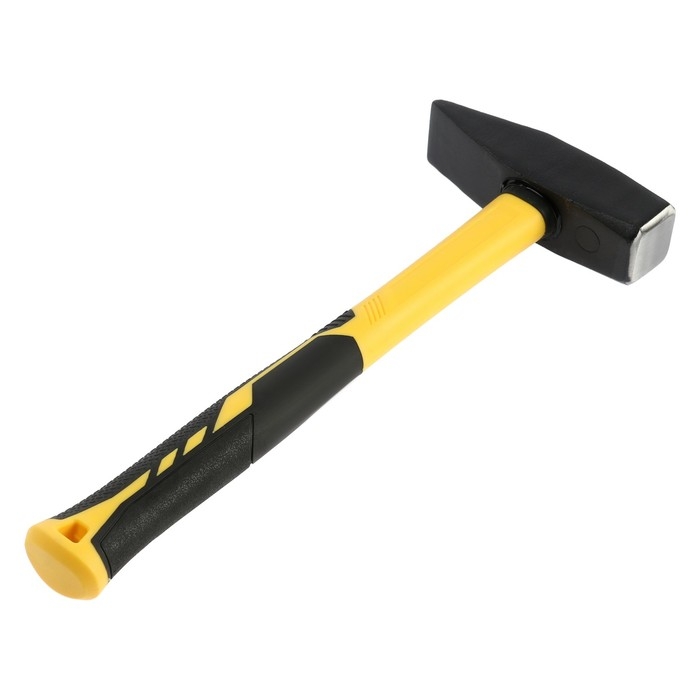 Молоток слесарный ТУНДРА ПРОФИ, квадратный боек, фиберглассовая 3К рукоятка, 1000 г Молоток слесарный ТУНДРА ПРОФИ, квадратный боек, фиберглассовая 3К рукоятка, 1000 г