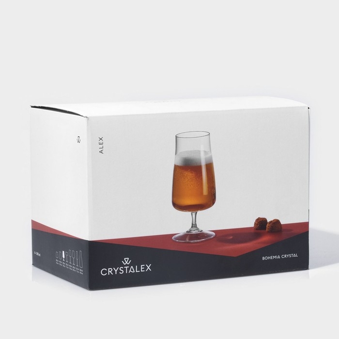 Набор бокалов для пива Alex, стеклянный, 380 мл, 6 шт Набор бокалов для пива Alex, стеклянный, 380 мл, 6 шт