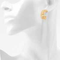 Серьги металл &laquo;Геометрия&raquo; дорожка акары, цвет золото, d=3,3 см