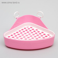 Туалет угловой для кроликов и хорьков, 18,5 х 18 см, микс цветов Туалет угловой для кроликов и хорьков, 18,5 х 18 см, микс цветов