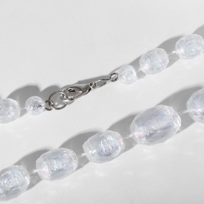 Бусы &laquo;Классика&raquo; овалы на увеличение, цвет радужно-белый, 45 см