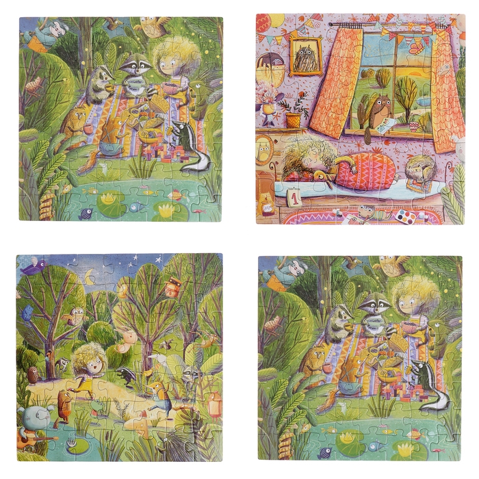 Пазлы 4 в 1 &laquo;Чудесный день&raquo;, 25, 36, 49, 64 элемента