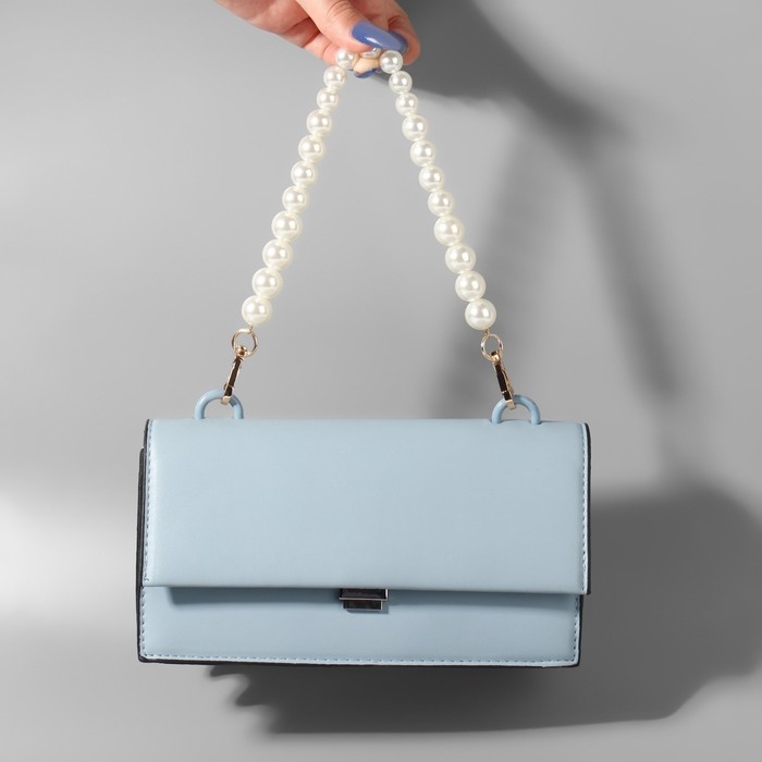 Ручка для сумки, жемчужные бусы, d = 12/14/16 мм, 39 см, цвет белый/золотой Ручка для сумки, жемчужные бусы, d = 12/14/16 мм, 39 см, цвет белый/золотой