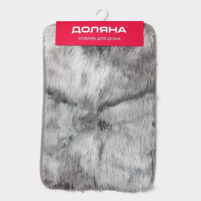 Коврик Доляна &laquo;Пушистик&raquo;, 40&times;60 см, цвет серый