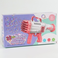 Генератор мыльных пузырей &laquo;Световой&raquo;, цвет розовый, 27,5 &times; 7,5 &times; 18,5 см