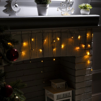 Гирлянда &laquo;Бахрома&raquo; 3 &times; 0.5 м, IP20, тёмная нить, 80 LED, свечение жёлтое, 8 режимов, 220 В