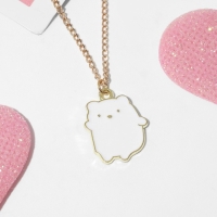 Кулон детский &laquo;Выбражулька&raquo; медвежонок, цвет белый в золоте