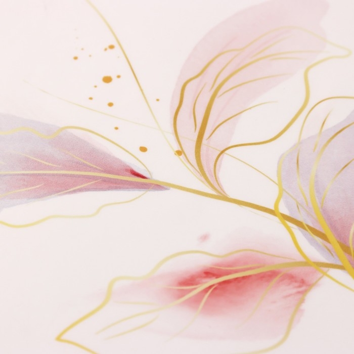 Наклейка пластик интерьерная цветная "Нежные листья" 20х30 см