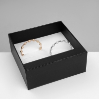 Подставка для украшений &laquo;Шкатулка&raquo; 12 мест, 14,5&times;14,5&times;6 см, цвет чёрный