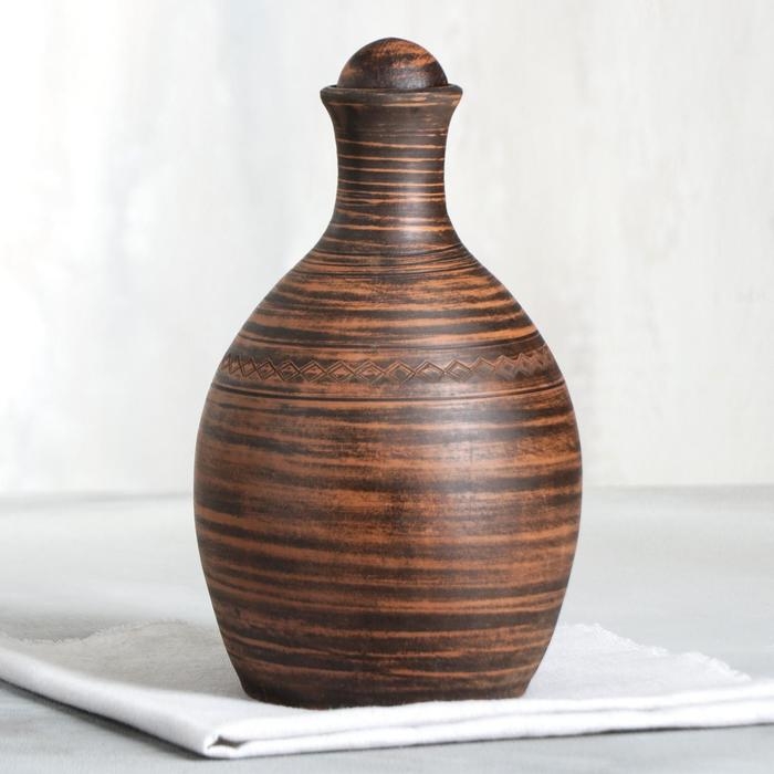 Штоф &laquo;Келин&raquo;, гончарный, ангоб, красная глина, 2,2 л, микс