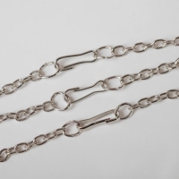 Кулоны &laquo;Неразлучники&raquo; три кольца, цвет серебро, 45 см