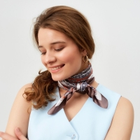 Платок женский MINAKU р-р 70*70 см, цвет коричневый Платок женский MINAKU р-р 70*70 см, цвет коричневый