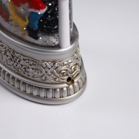 Светодиодная фигура &laquo;Свеча со снеговиком&raquo; 13.8 &times; 30 &times; 8.4 см, пластик, батарейки ААх3 (не в комплекте), USB, свечение тёплое белое