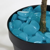 Светящийся декор "Галька" бирюзовая, 100гр / фракция 2-3см Светящийся декор "Галька" бирюзовая, 100гр / фракция 2-3см