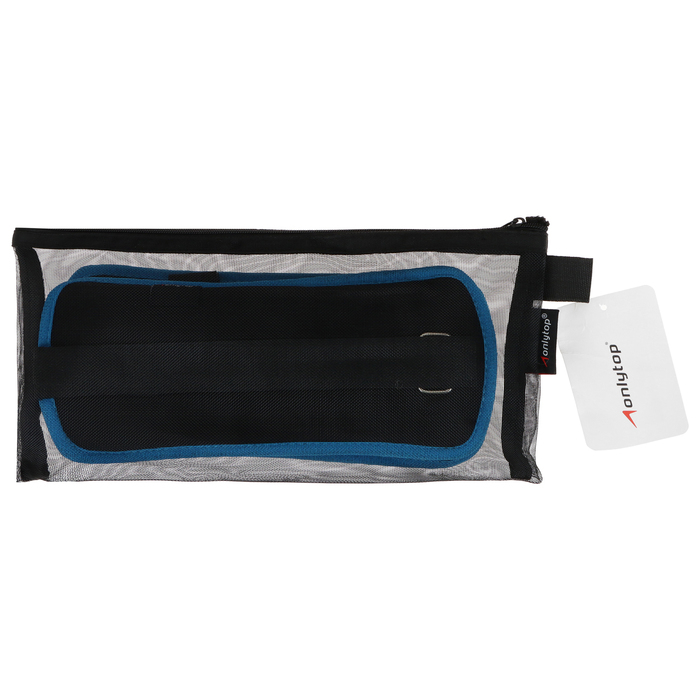 Утяжелители неопреновые ONLYTOP, 2 шт. х 0,5 кг, цвет чёрный/голубой