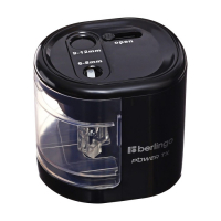 Точилка электрическая 2 отверстия Berlingo Power TX, с контейнером, чёрная Точилка электрическая 2 отверстия Berlingo Power TX, с контейнером, чёрная