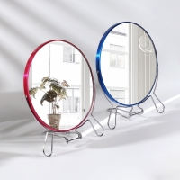 Зеркало настольное - подвесное &laquo;Круг&raquo;, двустороннее, с увеличением, d зеркальной поверхности 18,5 см, цвет МИКС
