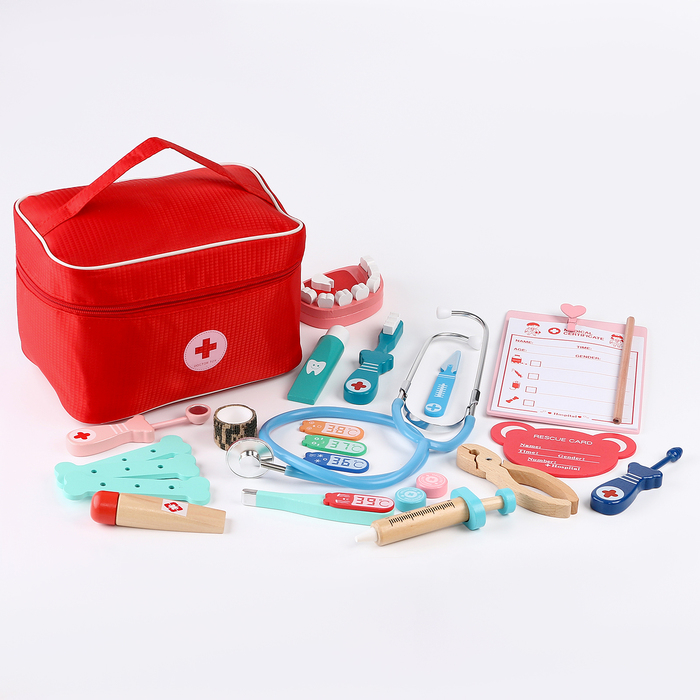 Игровой набор «Играем в доктора» мягкий кейс 22×15×14 см Игровой набор «Играем в доктора» мягкий кейс 22×15×14 см