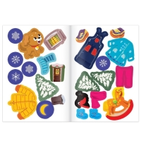 Новогодние аппликации наклейками «Дедушка Мороз» Новогодние аппликации наклейками «Дедушка Мороз»