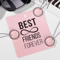 Кулоны &laquo;Неразлучники&raquo; властелины кольца, трио, цветные в серебре, 45 см