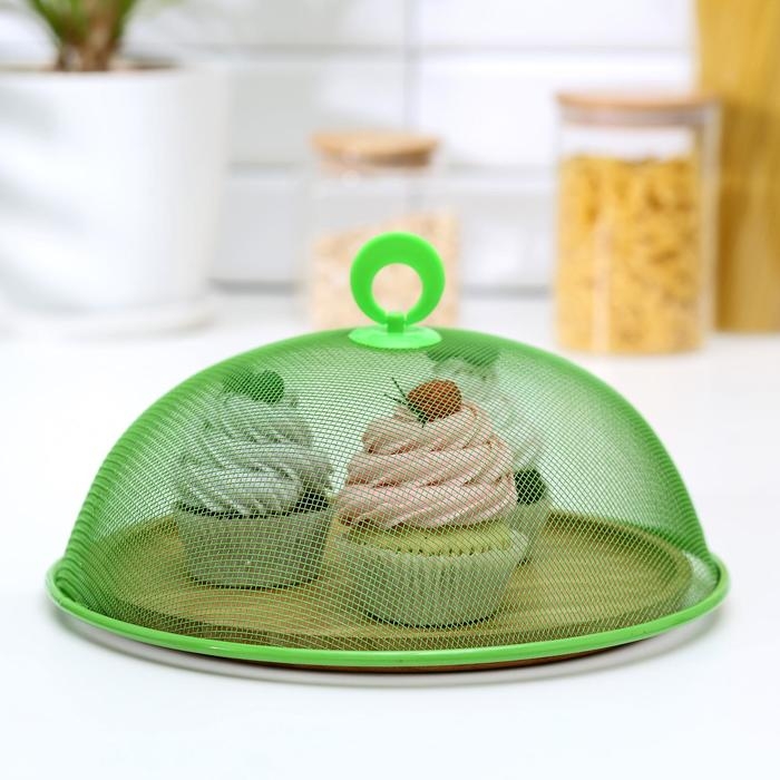 Крышка - сетка для продуктов Доляна &laquo;Вкус&raquo;, d=28 см, цвет МИКС