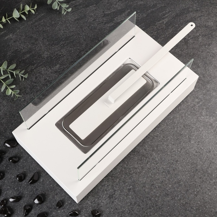 Биокамин настольный 35х18х15см, белый