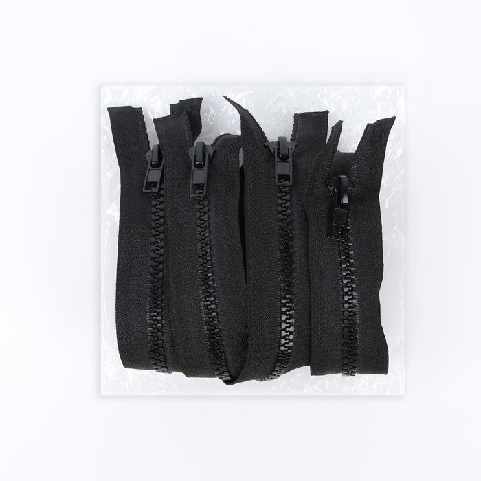 Молния &laquo;Трактор&raquo;, №8, разъёмная, замок автомат, 90 см, цвет чёрный, цена за 1 штуку