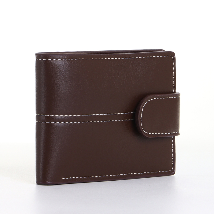Портмоне мужское на кнопке, цвет коричневый Портмоне мужское на кнопке, цвет коричневый