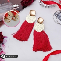 Серьги ассорти &laquo;Кисти&raquo; хинди, цвет бордовый в золоте, L кисти 6,5 см