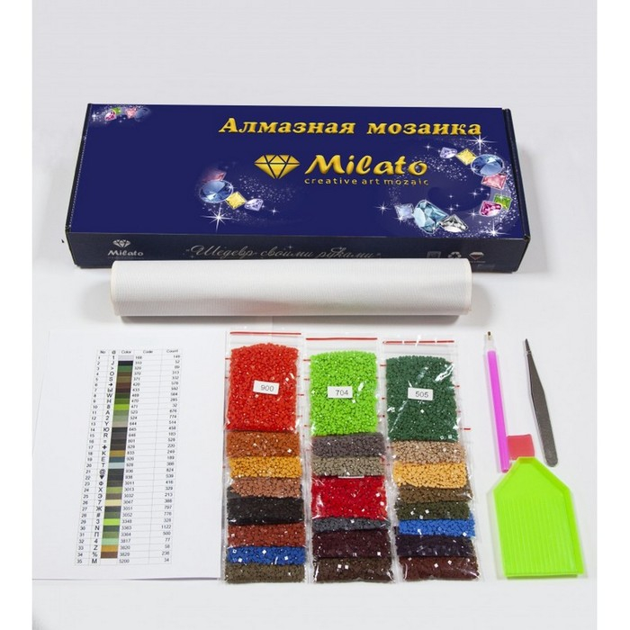 Алмазная мозаика &laquo;Девушка с драконом&raquo;, 51 цвет