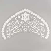Термотрансфер &laquo;Снежинки с завитками&raquo;, набор 6 шт., цвет белый с серебром