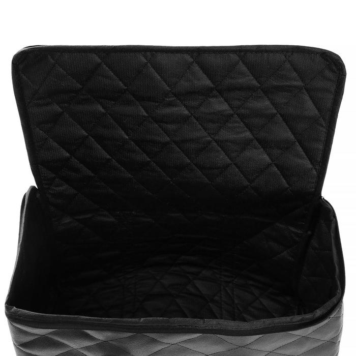 Сумка-органайзер автомобильная, экокожа, ромб, черный 35 х 21 х 24 см Сумка-органайзер автомобильная, экокожа, ромб, черный 35 х 21 х 24 см