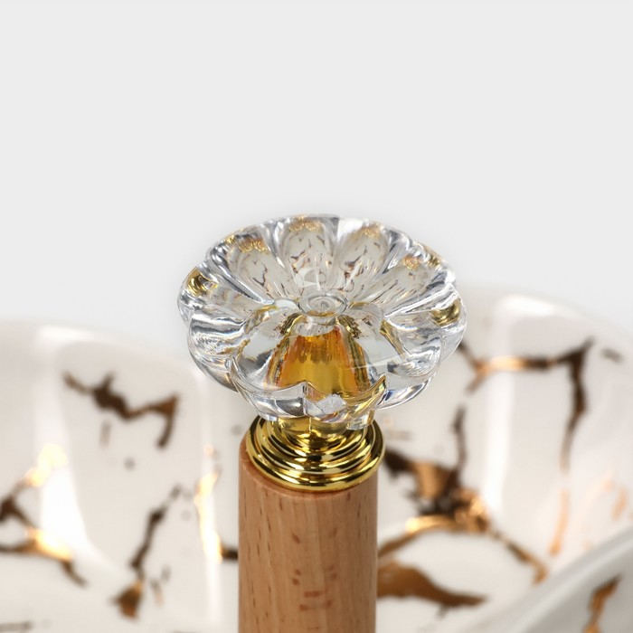 Менажница 4 ячейки &laquo;Марбл&raquo;, 20&times;3,2 см, цвет белый