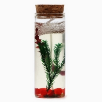 Новогодняя свеча интерьерная в колбе &laquo;Новый год: Рябина&raquo; 3х3х8см