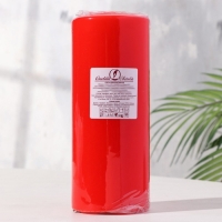 Свеча - цилиндр, 8&times;20 см, 90 ч, 795 г, красная