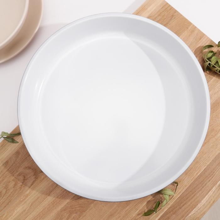 Форма для выпечки Доляна &laquo;Флёри.Круг&raquo;, 27,5&times;4 см, керамическое покрытие, цвет красный