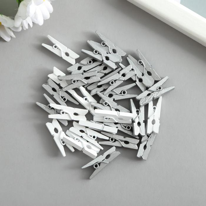 Декор для творчества дерево Декор для творчества дерево "Прищепка" МИКС набор 20 шт 2,5х0,7х0,3 см