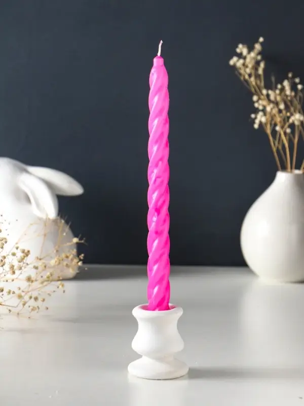 Свечи витые ароматизированные 1,9х24 см (набор 4 шт) 40 гр, 8 ч, французская ваниль