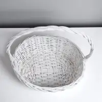 Набор корзин овальные 3 шт L:44х36 см,Н14 см,Н с руч.42 см,дно38х29 см.M:38х30х13Hх37HHх33,