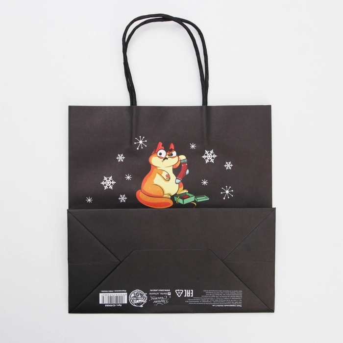 Пакет подарочный новогодний &laquo;Это лучше, чем ничего&raquo;, 22 х 22 х 11 см