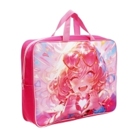 Папка с ручками текстильная А4, 360&times;245&times;70 мм, Calligrata TOP &laquo;В розовых очках&raquo;