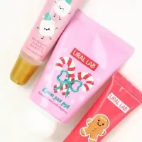 Новогодний подарочный набор косметики: крем для рук, бальзам для губ, пилочка для ногтей, URAL LAB