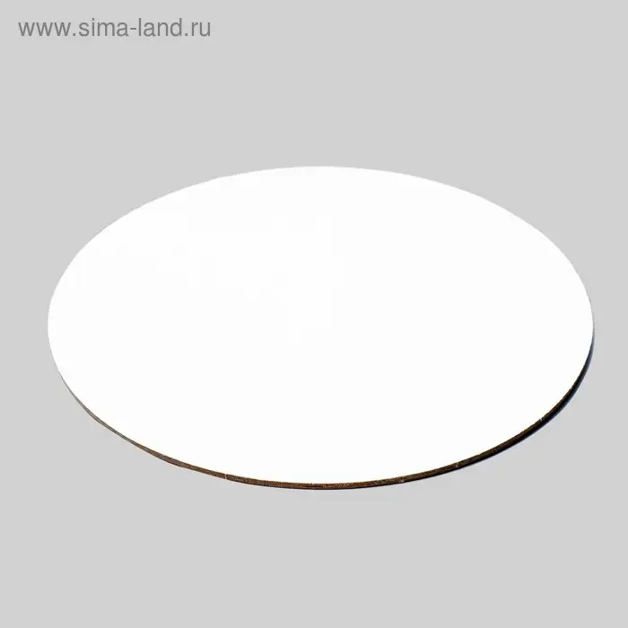 Подложка для торта усиленная 18 см, золото - белый, 3.2 мм