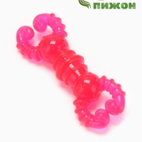 Игрушка жевательная "Краб", прозрачная, TPR, 12 см, розовая