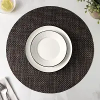 Салфетка сервировочная на стол Доляна &laquo;Ди&raquo;, d=38 см, цвет тёмный шоколад