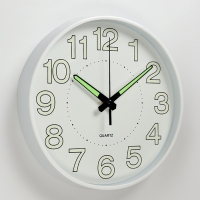 Часы настенные интерьерные &laquo;Классика&raquo;, плавный ход, светящиеся, d-25 см