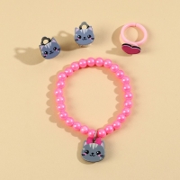 Набор бижутерии «Кис-кис» браслет, серьги, кольцо Набор бижутерии «Кис-кис» браслет, серьги, кольцо