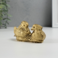 Нэцкэ фигурка &laquo;Уточки мандаринки вместе&raquo;, 11&times;6&times;4.8 см, под бронзу