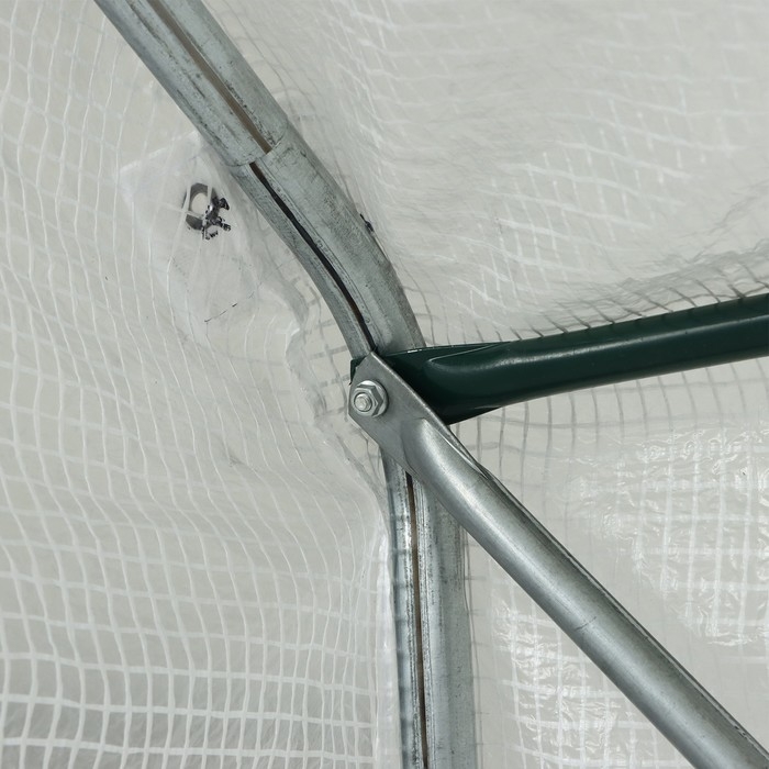 Теплица, 2,5 &times; 2,45 &times; 2,1 м, оцинкованный металл, профиль d = 25 мм, чехол из армированной плёнки 120 мкм